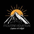 Mountain Adventure, Camping Hiking adventure Badge Graphic Design Logo emblem Illustration