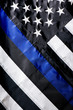 A thin blue line American flag for police officers.