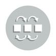 dependency modeling badge icon. Simple glyph, flat vector of Business icons for ui and ux, website or mobile application