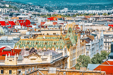 Fototapete - Center of Budapest, View from the St.Stephen Basilica