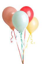 Helium Colored Balloons Isolated