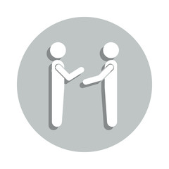 relation of two people badge icon. Simple glyph, flat vector of Conversation icons for ui and ux, website or mobile application