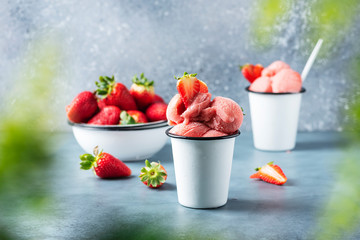 Poster - Summer strawberry ice cream