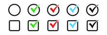 Checkbox Set With Blank And Checked Checkbox Vector Icon.