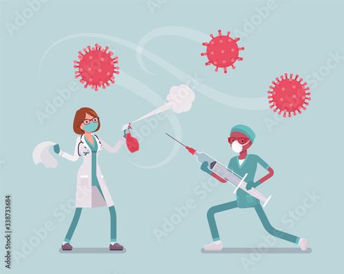 Cuadros en Lienzo Doctors, health care workers fighting against virus