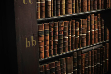 old books in library