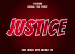 © astungkarastudio - Editable text effect - Justice Red Dot Style