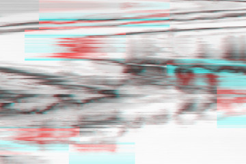 Wall Mural - glitch no signal background pixel noise, interference wallpaper.