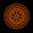 Vector Mandala Round Ornament Pattern Vintage decorative elements Design Vector on Black Background, Vintage Elegant Vector Illustration