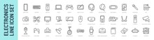 Devices Icon Set. Vector Isolated Computer Phone Smart Electronics