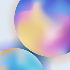 Wall Mural - abstract trendy 3d circle gradient color on blurred background