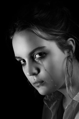Poster - sad crying girl