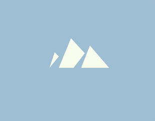 Wall Mural - Creative abstract geometric mountain logo icon for your company