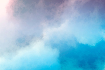 Wall Mural - abstract fractal background in the form of blue and pink clouds and is suitable for use in projects 