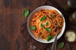 © anna_shepulova - spaghetti pasta with tomato sauce  in white bowl