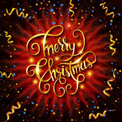 Wall Mural - Merry Christmas and Happy New Year