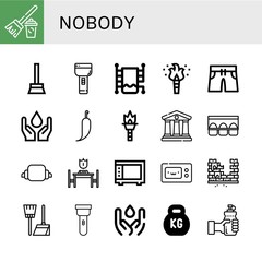 Sticker - nobody simple icons set