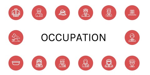 Poster - occupation icon set