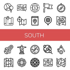 Canvas Print - Set of south icons