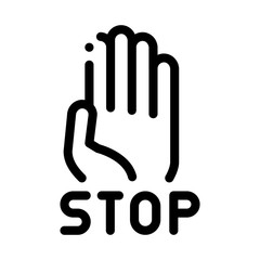 stop bullying icon vector. stop bullying sign. isolated contour symbol illustration