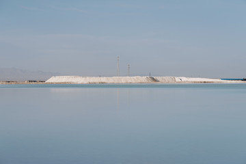 Wall Mural - view of a industrial site of the salt flats