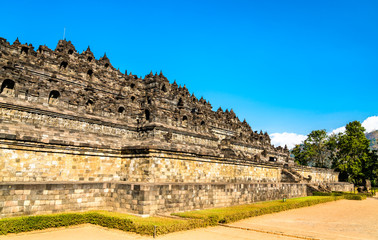 Sticker - Borobudur Temple in Central Java. UNESCO world heritage in Indonesia