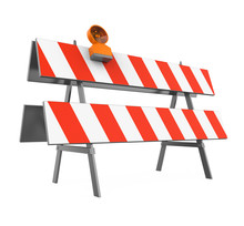 Under Construction Barrier Isolated
