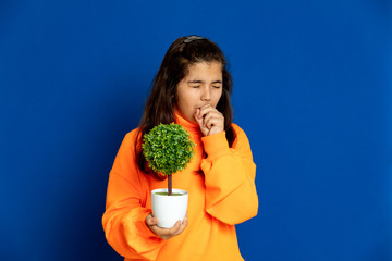 Sticker - Preteen girl with yellow jersey