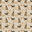 Airedale Terrier Dog Pattern Fabric