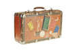© Fotografos - Old brown suitcase isolated on white background