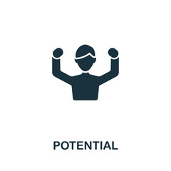 Potencial icon from personal productivity collection. Simple line Potencial icon for templates, web design and infographics