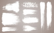 © the8monkey - Vector set of grunge artistic brush strokes, brushes. Creative design elements. Grunge watercolor wide brush strokes. White collection isolated on white background
