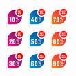 © Kusdarti - Discount badge with the various price sale tags. Sale of special offers. Set of labels for sale promotional marketing.