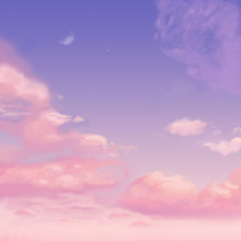 Purple And Pink Sunset Sky Illustration
