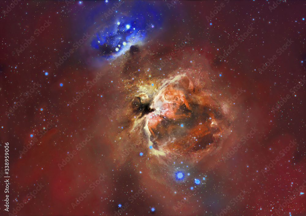 Wielka mgławica w Orionie M42 - obrazy, fototapety, plakaty 