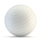 Fototapeta  - White fitness ball 3D