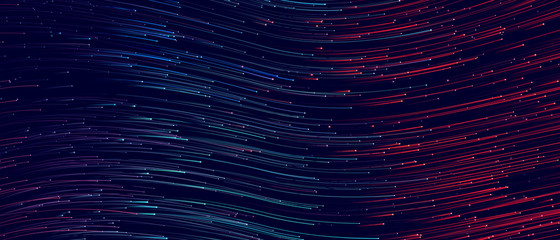 Wall Mural - abstract colorful technology lines big data flow
