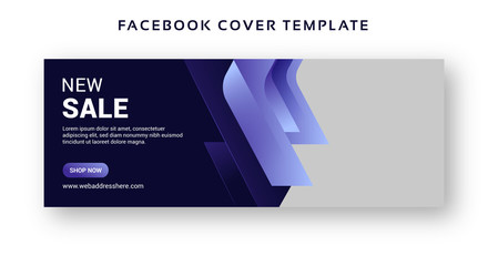 abstract sale facebook cover banner template