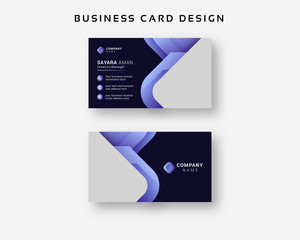 Corporate abstract professional business card template design