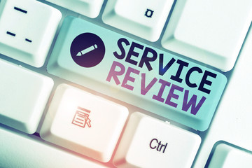 Wall Mural - text sign showing service review. business photo text an option for customers to rate a company s is