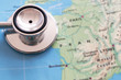 © Noey smiley - Stethoscope on France map background