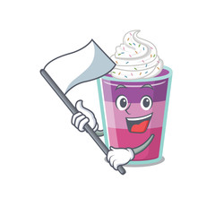 Sticker - A nationalistic cocktail jelly mascot character design with flag