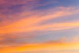 Fototapeta Zachód słońca - colorful dramatic sky with cloud at sunset.