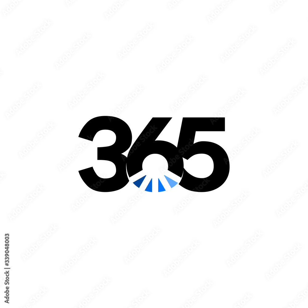 365 vector logo design icons with white background - obrazy, fototapety, plakaty 