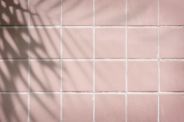 Sticker - Pastel pink tiles textured background