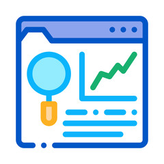 research information folder icon vector. research information folder sign. color symbol illustration