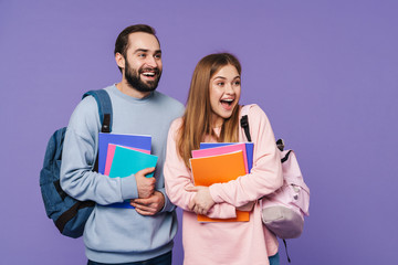 Wall Mural - Happy loving couple friends students