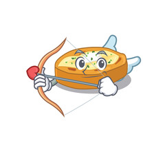 Poster - Baked potatoes in cupid cartoon character with arrow and wings