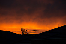 Burnt Orange Sunset In The Suburb Of Taylors Hill, Victoria, Australia