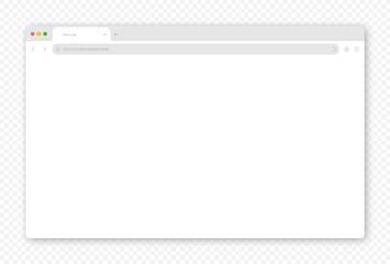 Wall Mural - mock-up blank browser window for your design isoled transparent background. vector illustration eps1